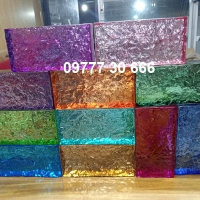 Những màu sắc của gạch kính vân mây 200x100x50mm