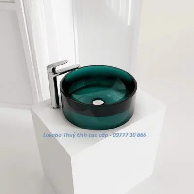 Lavabo thuỷ tinh cao cấp màu tím