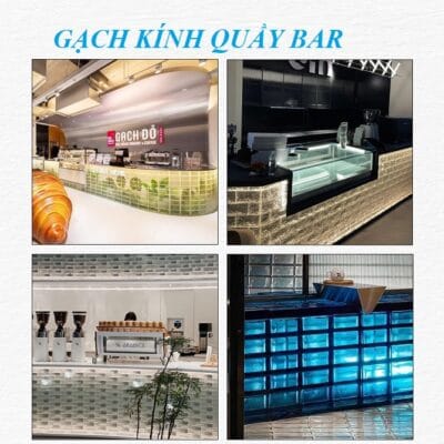 Ứng dụng gạch kính làm vách ngăn phòng khách