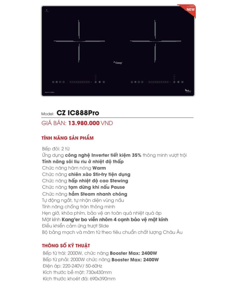 Bếp từ Canzy CZ725
