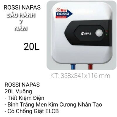 Bình nóng lạnh Rossi 20L