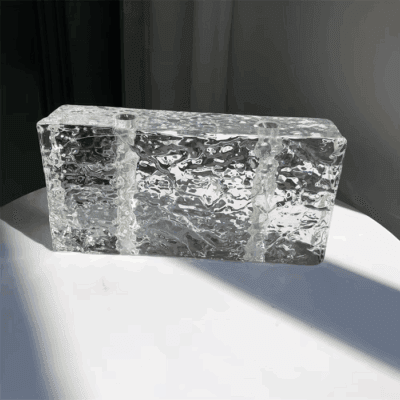 Gạch kính khoan lỗ vân mây màu trắng trong AVSING 200x100x50mm