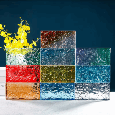 Bộ sưu tập gạch kính màu lấy sáng vân mây AVSING 200x100x50mm