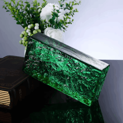 Bộ sưu tập gạch kính màu lấy sáng vân mây AVSING 200x100x50mm