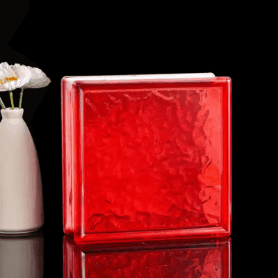 Gạch kính vân sóng màu xanh dương 190x190x80mm AVSING