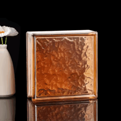 Gạch kính vân sóng màu xanh dương 190x190x80mm AVSING