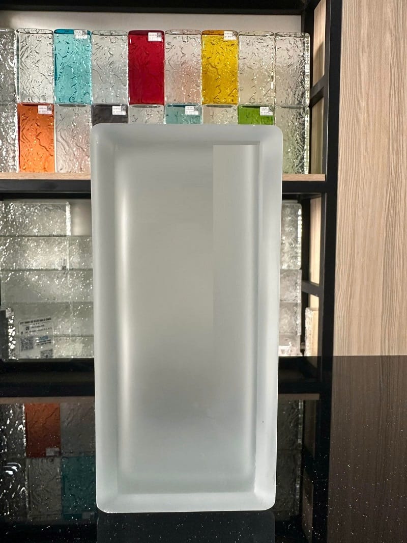 Gạch kính phủ axit mờ khối rỗng 190x90x80mm AVSING