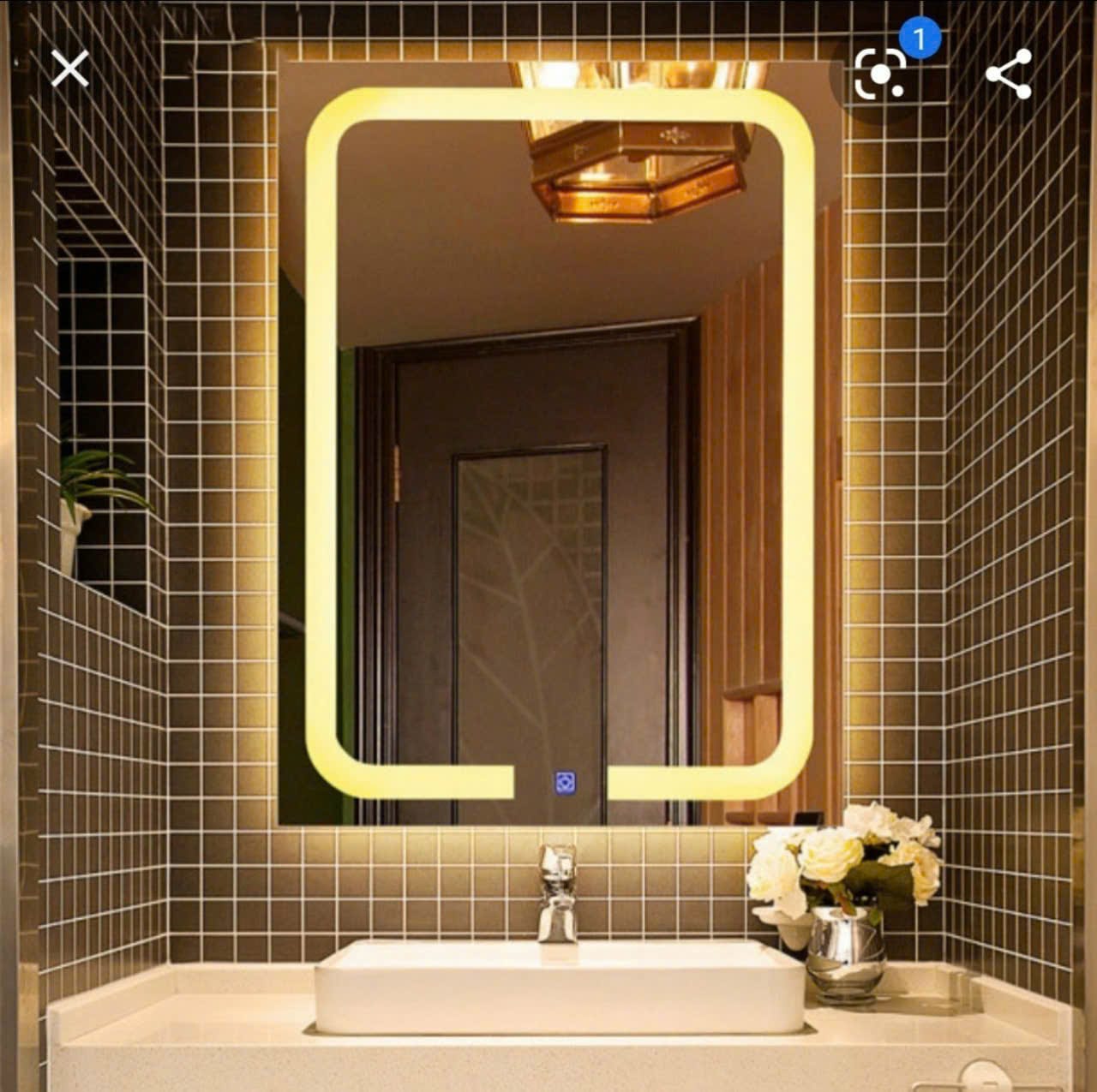 Gương đèn led 3 màu 70x50cm hoặc 80x60cm Gương đèn led 3 màu 70x50cm hoặc 80x60cm