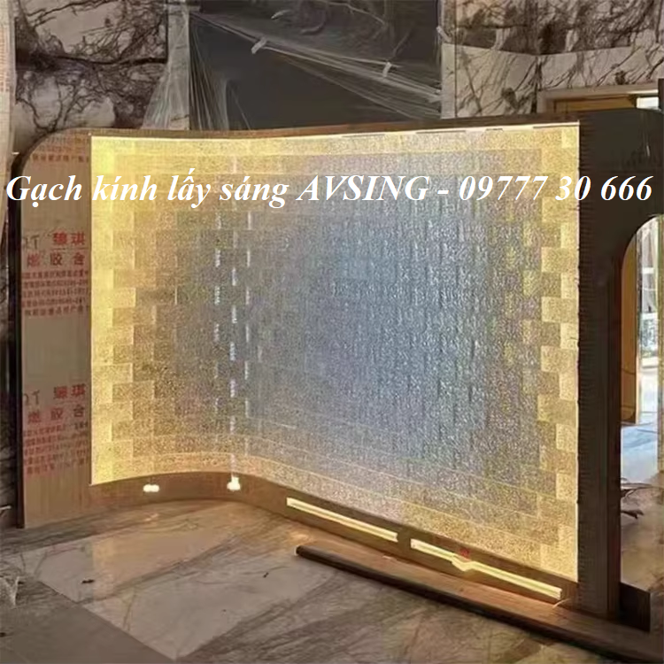 Gạch kính uốn cong lấy sáng Gạch kính uốn cong lấy sáng
