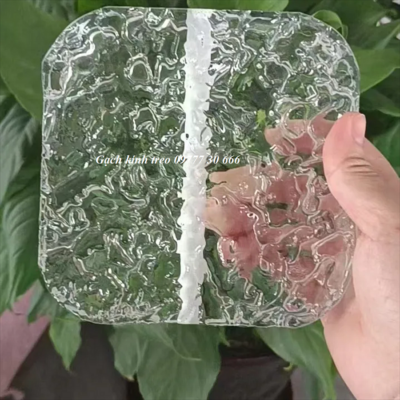 Gạch kính treo vân mây trắng trong 150x150x22mm AVSING