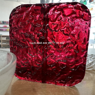 Gạch kính treo màu đỏ AVSING kích thước 150x150x22mm