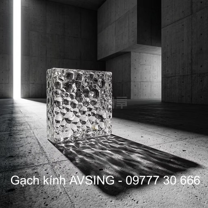 Gạch kính vuông tao hiệu ứng thấu kính Gạch kính vuông tao hiệu ứng thấu kính
