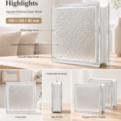 Gạch kính Starry Ngôi sao 190x190x80mm