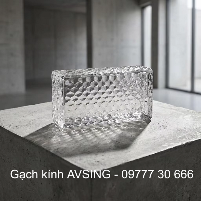Gạch kính vuông kẻ ô 150x150x50mm AVSING Gạch kính vuông kẻ ô 150x150x50mm AVSING