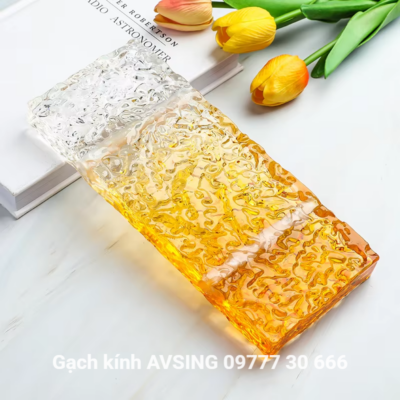 Gạch kính treo trang trí dạng tấm treo có lỗ khoan 240x100x22mm