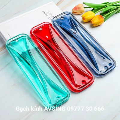 Gạch kính treo trang trí dáng dài nhiều màu sắc 250x80x15mm