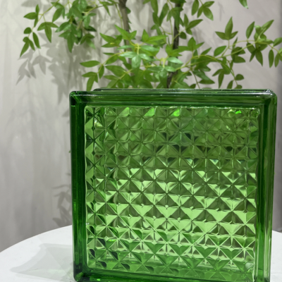 Gạch kính kim cương màu xanh lá 190x190x80mm AVSING