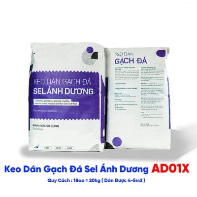 Keo dán gạch đá nội thất Sel Ánh Dương màu xám