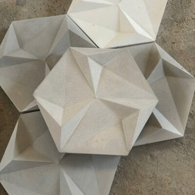 Gạch xi măng 3D trang trí ốp tường lúc giác 20x23x2cm