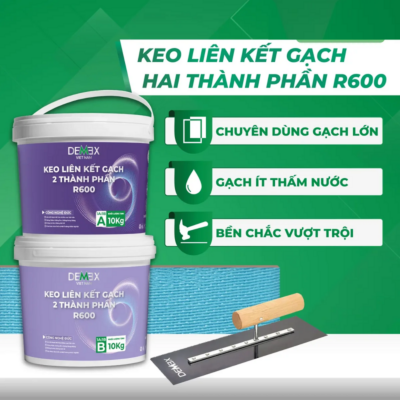 Keo dán gạch 2 thành phần Carbon Based R600 chuyên biệt cho gạch khổ lớn